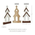 thumbnail image 3 of VHC Brands Brown Roof White Church Wooden Figurine 12x6x1, 3 of 3