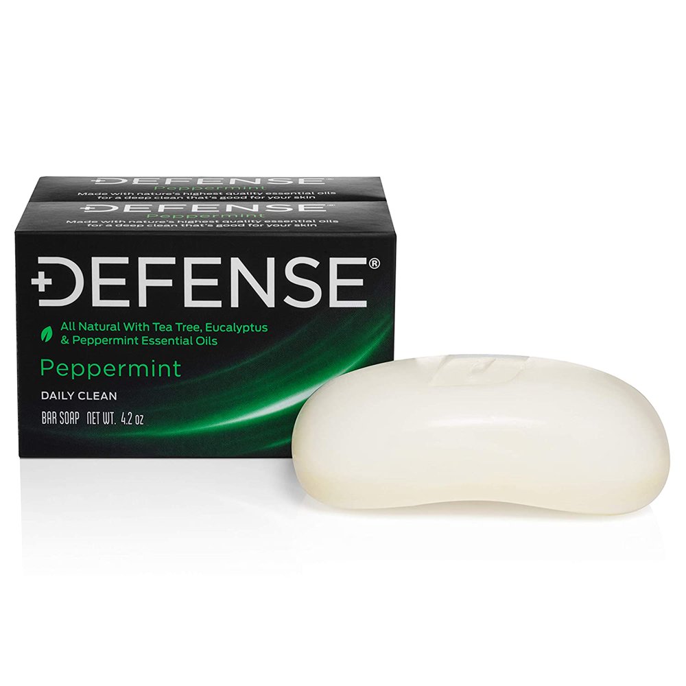 Defense Soap Bar Peppermint (Pack of 2) Contains 100 Natural and