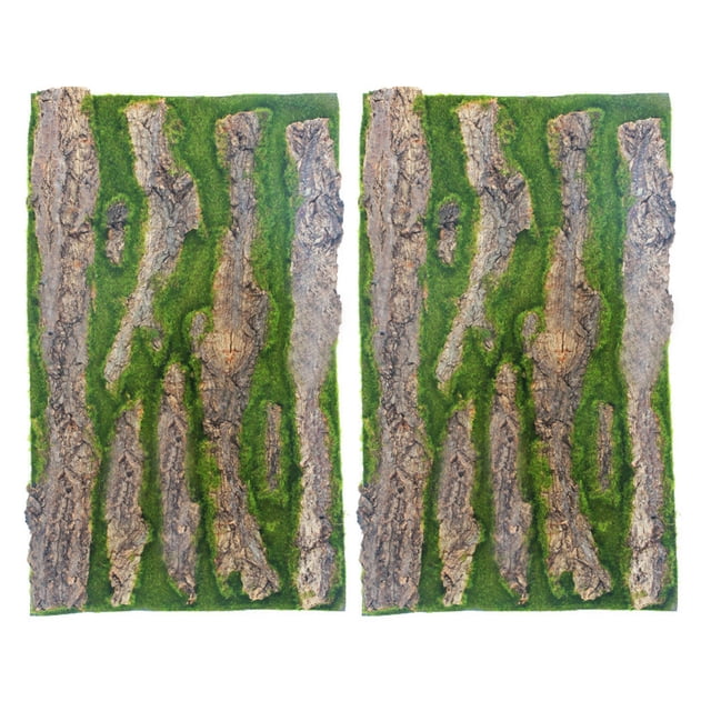 CIMAXIC 2Pcs Aquarium Background Board Simulate Bark Board Decor Reptile Box Board,19.69"X11.81"X0.31"