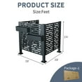 thumbnail image 5 of 3.5x3.5 FT Air Conditioner Fence for Outdoor Units, Metal Privacy Fence Cover with 3 Panels and 2 Small Flower Boxes, Freestanding Install, for Garden, Charcoal, 5 of 8