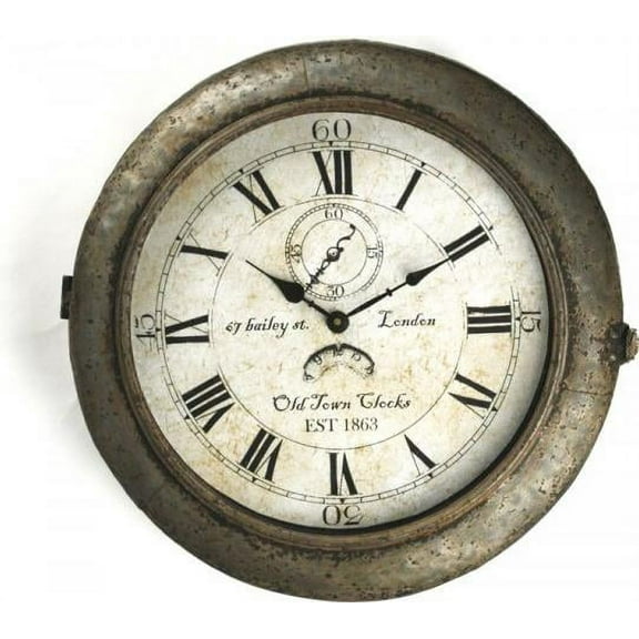 Traditional Oyster Gray Iron Clock by Zentique