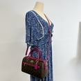 thumbnail image 4 of COACH Rowan Satchel In Leather (Brown Dark Magenta), 4 of 8