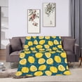 thumbnail image 7 of KLL Fleece Blanket Plush Throw Blanket Lemon ,Soft Fuzzy Cozy Flannel Blanket for Couch Sofa Bed.(60"x50" ), 7 of 7