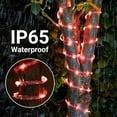 thumbnail image 5 of Solar Rope Lights, 66ft 200LED Solar String Lights, 8 Modes Waterproof Solar Powered Outdoor Light, Flexible Clear Tube Light for Garden Backyard Patio Deck Porch Pool Tree Christmas Decoration - Red, 5 of 14