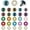 Shape02, variant on 40 Sets 10 Colors Safety Eyes 18mm 3D Glitter Craft Eyes Half Round Craft Crochet Eyes with Washers Stuffed Animal Eyes for DIY Puppet Bear Plush Animal Christmas Decoration