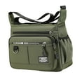 thumbnail image 1 of Bolso de hombro para hombre, bandolera ajustable, bolso de viaje Oxford, bolso de mano verde, 1 of 9