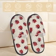 thumbnail image 2 of House Slippers for Women Men - Ladybug print Lightweight House Shoes Fuzzy Slippers, Soft Slip-On Cozy House Slippers for Woman Indoor Outdoor, 2 of 7