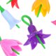thumbnail image 3 of IDEANATEGRATE 6Ud Identificadores De Vidrio De Silicona Con Floral Para Uso En Celebraciones, 3 of 8