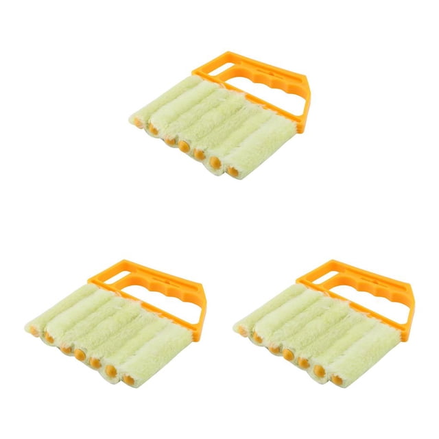 Yuarrent Louver Cleaning Brush Gap Dust Removal Window Scrubber Tool Random Car Color Brushes Washable Detachable Furniture Color aleatorio 13.5*16 cm 3piezas