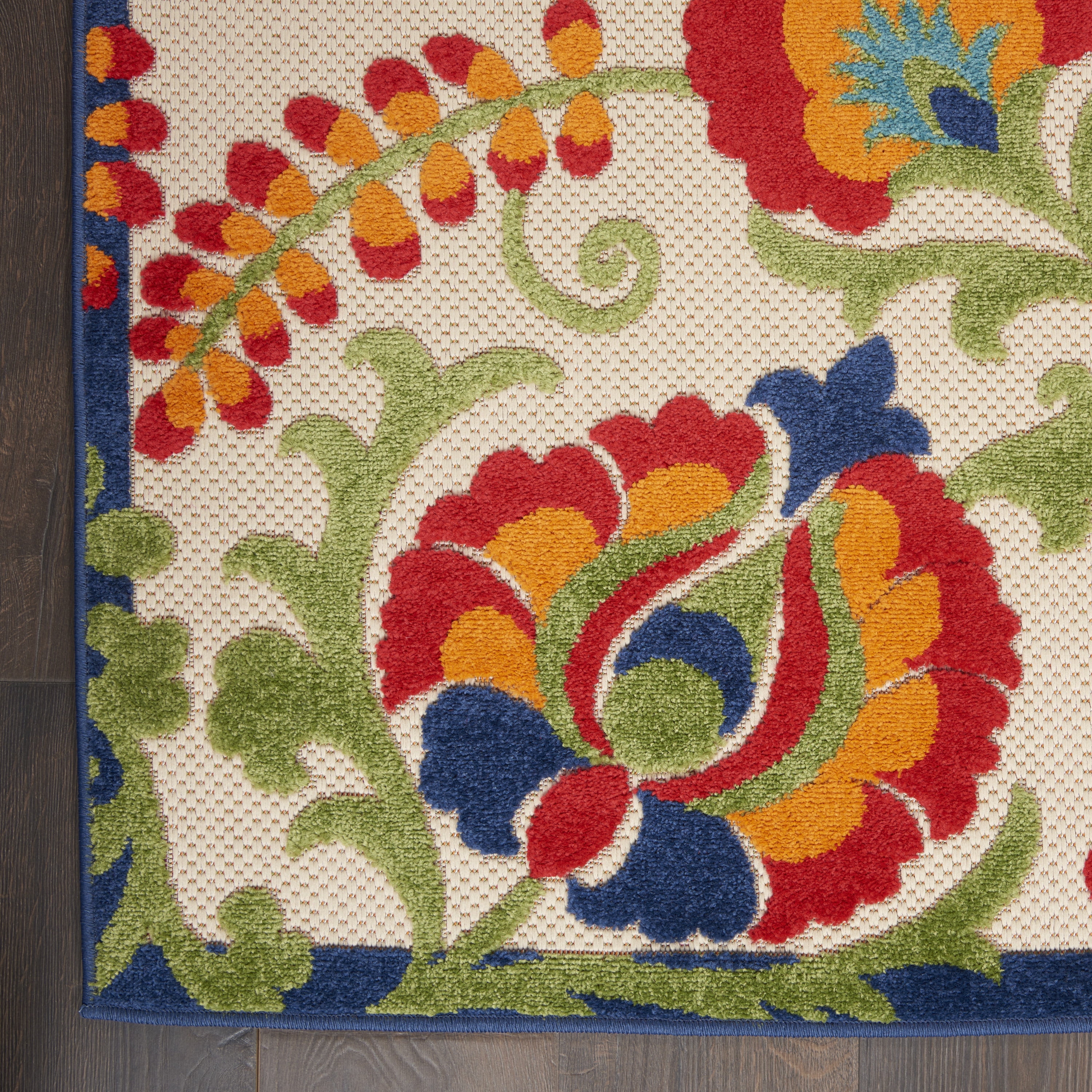 Nourison Aloha Indoor/Outdoor Multicolor 9' x 12' Area Rug, (9x12)