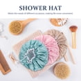 thumbnail image 3 of Weiweiguan 3 Pcs Bonnets de Bain Imperméables à Double Couche Bonnet de Douche pour Cheveux, 3 of 7