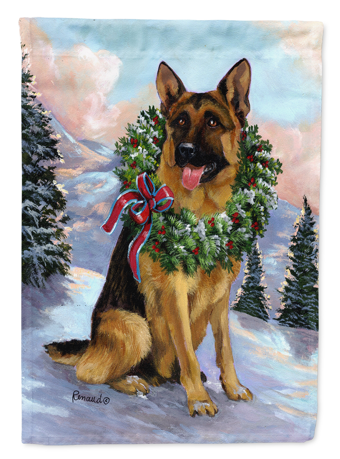 German Shepherd Christmas Honor Garden Flag