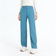 thumbnail image 2 of Fabrcox Scrub Pants for Women - Straight-Leg Cargo Pants with Pockets, Scrub Pants ,Blue S, 2 of 6