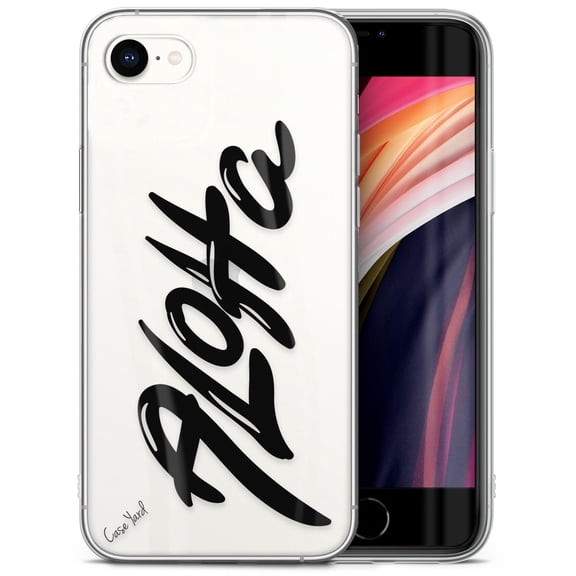 Case Yard iPhone-SE Case Clear Soft & Flexible TPU Ultra Low Profile Slim Fit Thin Shockproof Transparent Bumper Protective Cover Drop Protective Cell Phone Cases (Aloha)