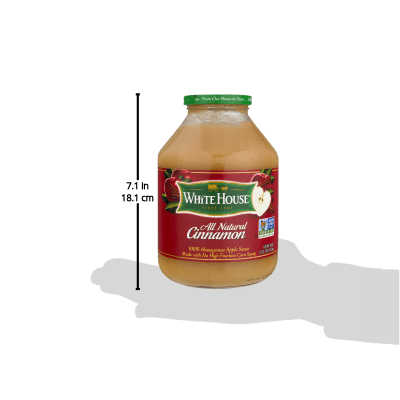 White House All-Natural Cinnamon Applesauce, 48 oz Jar