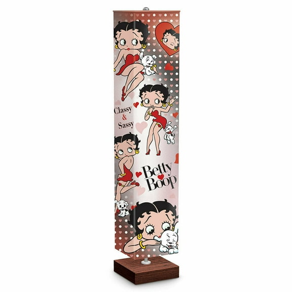 The Bradford Exchange Betty Boop Floor Lamp With Art On 4-Sided Fabric Shade 60"