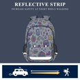 thumbnail image 5 of FORMRS Unisex School Backpack 17" Student Travel Bag with Laptop Compartment, Purple Doodle Pattern, 5 of 7
