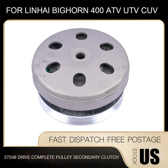 Drive Pulley Secondary Clutch For Linhai Bighorn 400 ATV UTV 27248 CNC Machined Replacement
