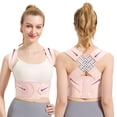 thumbnail image 1 of Corrector de postura VOKOKOYA, faja ajustable para la espalda, rosa, talla M, 1 of 3