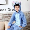 thumbnail image 4 of Pijamas de Stitch de Disney, pijamas de una pieza para niños, pijamas cálidos para niños y niñas, ropa de Kigurumi de felpa de dibujos animados, regalos de cumpleaños para niños, 4 of 5