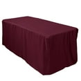 thumbnail image 6 of Efavormart 6FT Fitted Burgundy Polyester Rectangular Table Cover for Wedding Party Dining Banquet Events Restaurant Kitchen Home & Multi-Use, 6 of 9