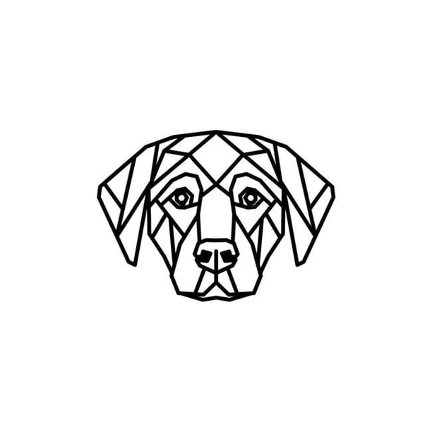 Central Coast Designs Geodog 30blk 30 X 30 In Geometric Dog Design Laser Cut Steel Wall Art 44 Matte Black Walmart Com