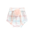 thumbnail image 1 of Douhoow Baby Girls Easter Shorts Cartoon Rabbit/Plaid Print Pompoms Tail Shorts, 1 of 8
