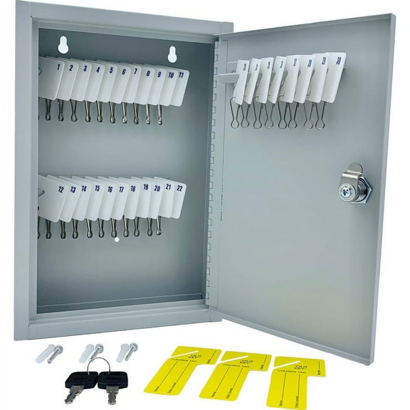 Huron Slotted Heavy-duty Key Cabinet - Keyhole Slot, Heavy Duty, Durable, Locking System | Bundle of 5 Each