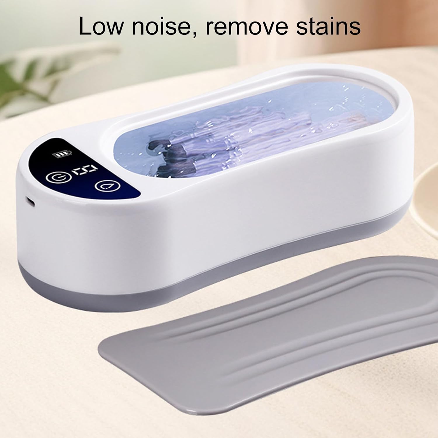 Electric Ultrasonic Cleaner - Quiet Cleaning Machine, Professional Cleaning Tool | Desktop Ultrasonic Jewelry Cleaner With Led Indicator, Ultrasonics Device For Jewelry Watches Silverware Coin