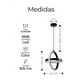 thumbnail image 2 of Lámpara Colgante Candil Circular Nórdico Led 3 Atenuaciones, 2 of 4