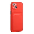 thumbnail image 5 of Allytech Case Compatible with iPhone 15 Plus, [Card Holder] [Soft TPU] [Ultra Slim & Lightweight] Shockproof Anti-Fingerprint Case for iPhone 15 Plus - Red, 5 of 7