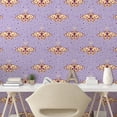 thumbnail image 2 of Ambesonne Zodiac Peel & Stick Wallpaper for Home, Butterflies with Skulls Art, 13"x36", Pastel Brown Lavender, 2 of 5