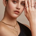 thumbnail image 5 of TINGN Initial Necklaces for Women 14K Gold Plated Large Big Letters Cuban Chain Necklace, 5 of 5