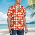 thumbnail image 3 of Pofeuu Tomatoes And Chili Print Hawaiian Shirt for Men Sleeves Casual Button Down Summer Beach Dress Shirts T-Shirts,XX-Large, 3 of 7