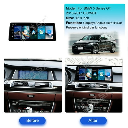 Aotsr Upgrade 12.9 Inch Car Radio Linux For BMW 5 Series GT CIC 2010-2012 Multimedia Player GPS Navigation Android Auto CarPlay Head Unit