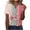 A01, variant on Womens Summer Tops Stylish Half Button Floral Printed Short Sleeve Boho Casual Blouse