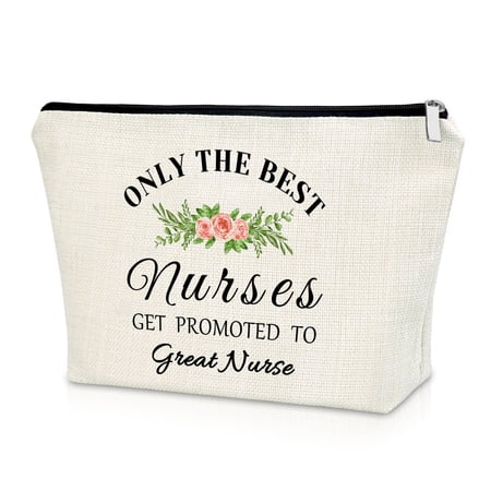 Nurse Gifts for Women Future Nurse Gift Makeup Bag Nurse Day Gifts for Friends Daughter Nursing Students Graduation Gift Only The Best Nurses Get Promoted to Great Nurse Travel Cosmetic Pouch Gift