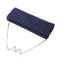 thumbnail image 2 of Elegant Pleated Satin Floral Crystal Flap Clutch Evening Bag, 2 of 4