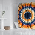 thumbnail image 2 of Orange Purple Blue Tie Dye Mandala Pattern Shower Curtain 72"x72" ,Bathroom Decorative Shower Curtains Set with 12 Hooks,Modern Waterproof Washable Shower Curtain, 2 of 6
