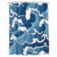 thumbnail image 1 of Ducha Con Ondas Japonesas, Cortina Impermeable, Juego De Cortinas De Baño Con Ondas Marinas Geométricas Con 12 Ganchos Vogacara HA044691-02, 1 of 6