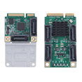 thumbnail image 3 of Mini PCI-E 4 Port III 6G Mini PCI Express Controller Card SATA3.0 Mini PCI Express SSD Adapter Card, 3 of 7
