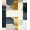 Navy Gold Cream, Pattern 14, variant on Design&I 8'x10' Washable Area Rug Patchwork Contemporary Geometric Block Abstract Mid Farmhouse for King Size Bedroom, Under Bed, Sleek Flatweave Pet Friendly