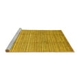 thumbnail image 2 of Ahgly Company Machine Washable Indoor Round Abstract Yellow Modern Area Rugs, 4' Round, 2 of 4