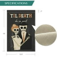 thumbnail image 2 of AVOIN Halloween Garden Flag Until Death Do Us Part Vertical Double Sized, Day of The Dead Yard Outdoor Decoration 12.5 x 18 Inch, 2 of 7