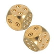 thumbnail image 1 of HLONK 2Pcs Metal Brass Dice for RPG Poker Party Board Game, 1 of 10