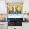 thumbnail image 5 of Yayeee Kitchen Curtains Tier Pair Light Filtering 27"x24" Rod Pocket Short Cafe Window Panel, Boho Plants, 5 of 7