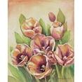 thumbnail image 2 of Babbitt, Gwendolyn 26x31 Black Ornate Wood Framed with Double Matting Museum Art Print Titled - Purple Tulips II, 2 of 4
