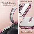 thumbnail image 6 of JETech Electroplated Case for iPhone 15 Pro Max 6.7-Inch, Camera Lens Full Protection, Compatible with MagSafe Wireless Charging, Shockproof Soft TPU Phone Cover (Red), 6 of 7