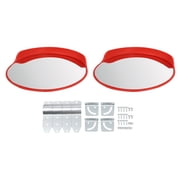 TOOL1SHOoo 2 pcs 24 Convex Traffic Mirror,Wide Angle Blind Spot Mirror for Garage Store Corner