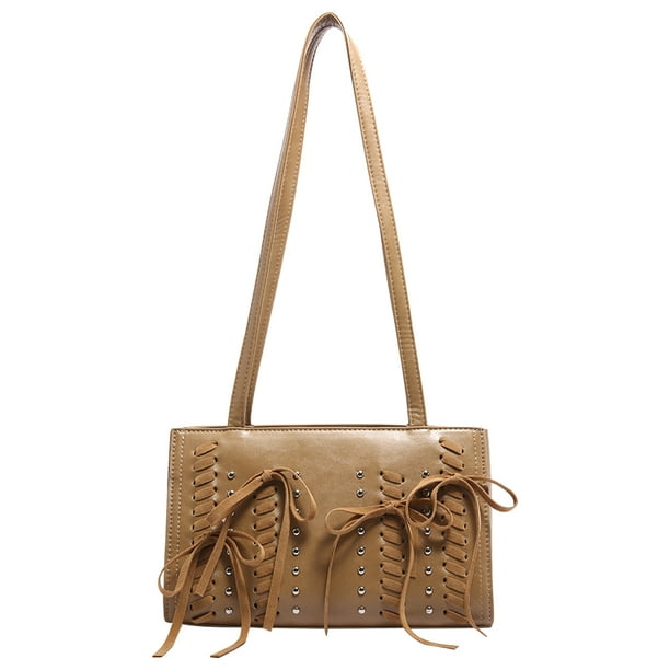 Bolso Hobo para Mujer PU Cuero Color Sólido Viajes Compras